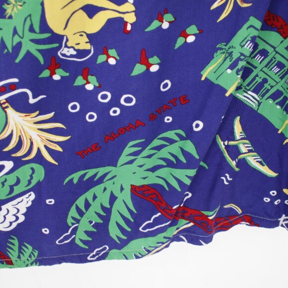 Polo Ralph Lauren Shirt Mens XL All Over Beach Aloha Graphic Print loop collar - Picture 9 of 13